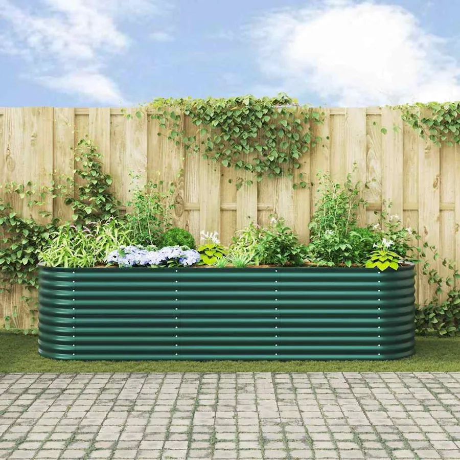Lit surélevé Vert 320 x 80 x 81 cm Acier - 4