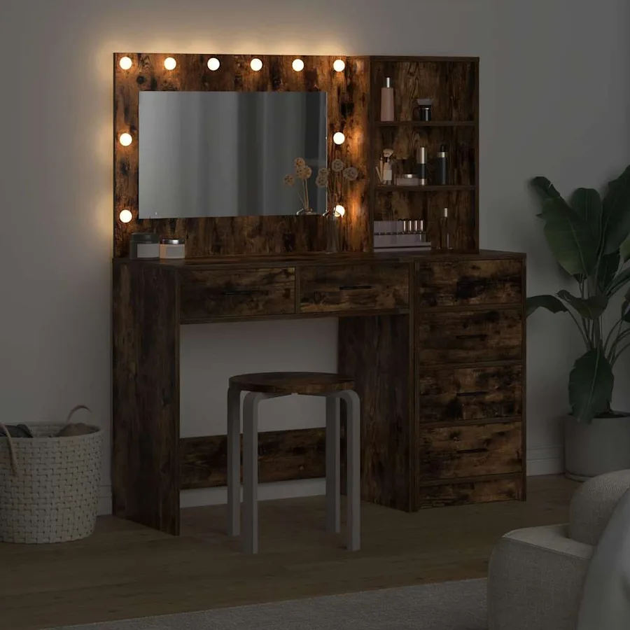 Table de Toilette Marron 78.5 x 41 x 135 cm Bois d'ingénierie - 4
