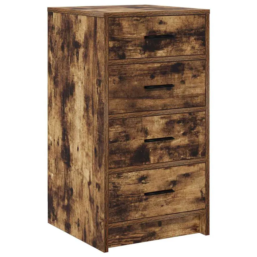 Table de Toilette 3 pcs Chêne fumé Bois d'ingénierie - 7