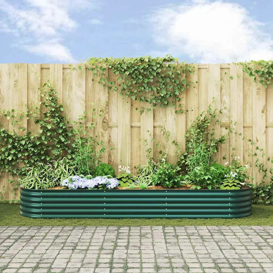 Lit surélevé Vert 320 x 80 x 44 cm Acier - 4