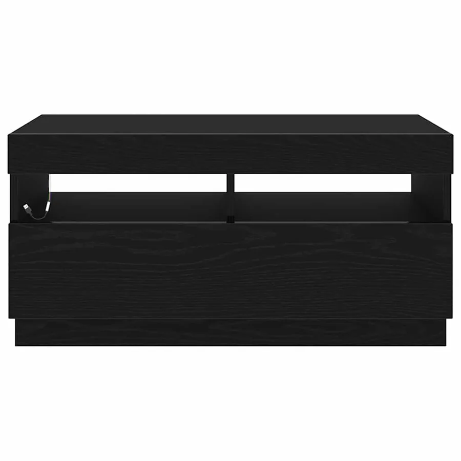 Meuble TV Chêne noir 80 x 35 x 40 cm Bois d'ingénierie - 6