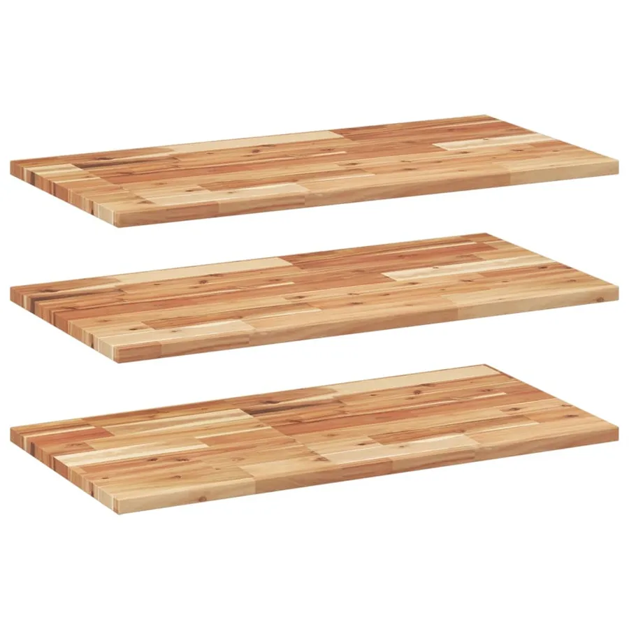Étagères flottantes 3 pcs 80x40x2 cm acacia massif à l'huile - 2