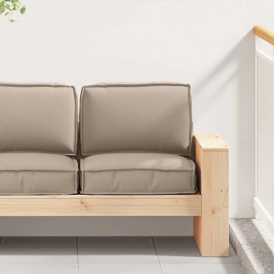 Set de coussins de palette 2 pcs Taupe Tissu Oxford