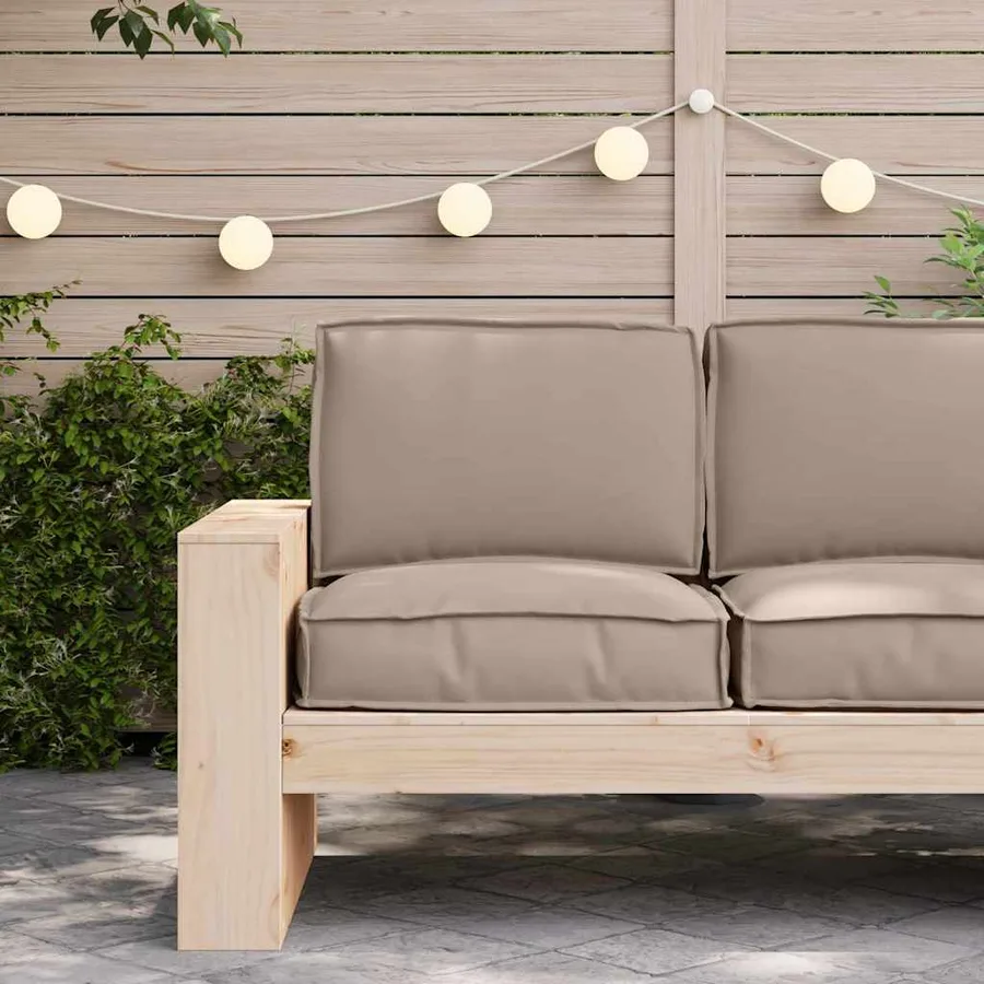 Set de coussins de palette 2 pcs Taupe Tissu Oxford - 3