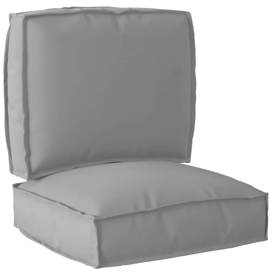 Set de coussins de palette 2 pcs Gris 50 x 50 x 12 cm