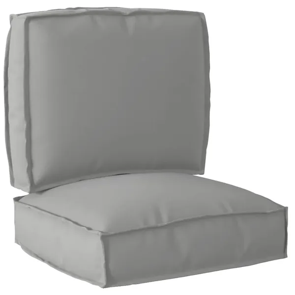 Set de coussins de palette 2 pcs Gris 50 x 50 x 12 cm