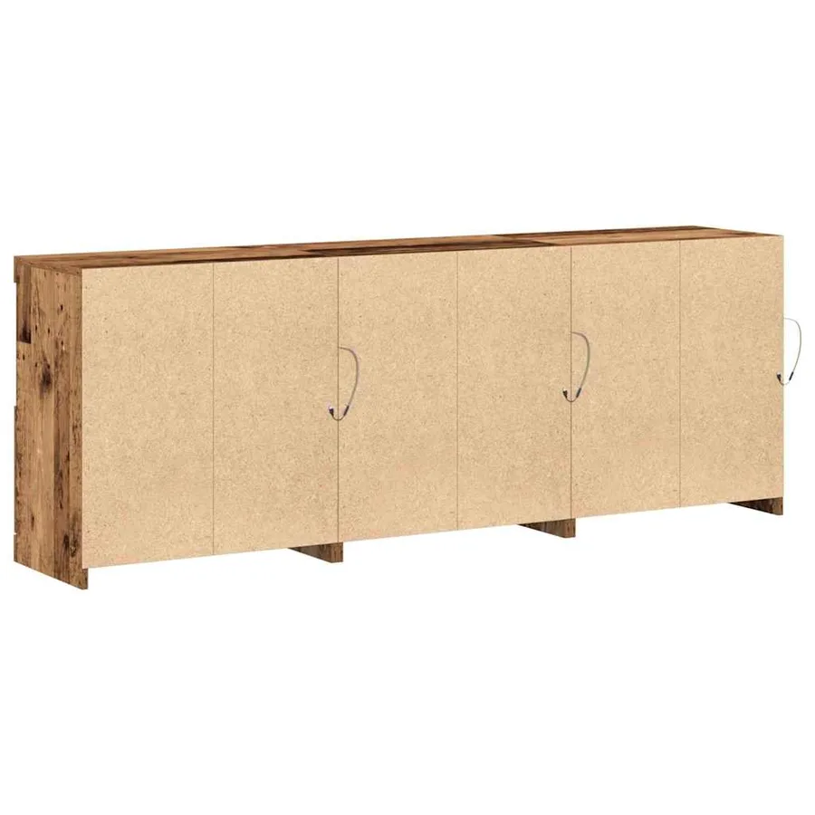 Buffet LED Bois Ancien 181 x 37 x 67 cm Bois d'ingénierie - 9