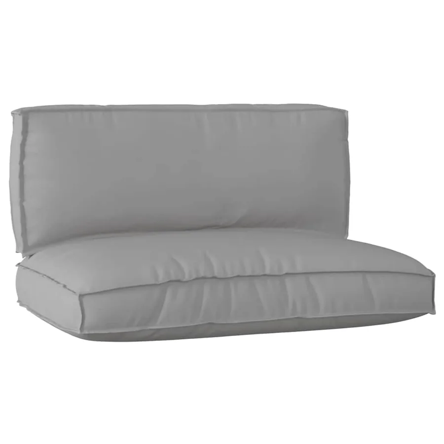 Set de coussins de palette 2 pcs Gris Tissu Oxford