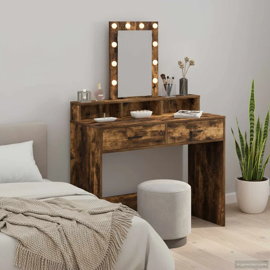 Table de Toilette Marron 100 x 41 x 140 cm Bois d'ingénierie