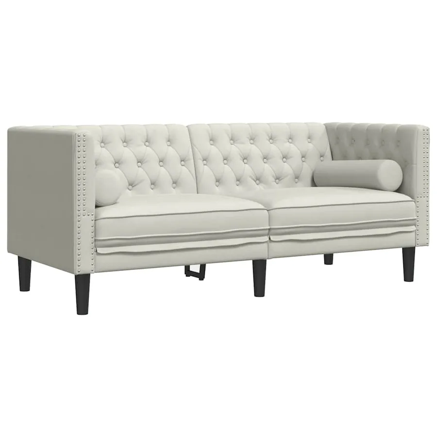Ensemble de canapé Chesterfield et traversins 2pcs velours - 4