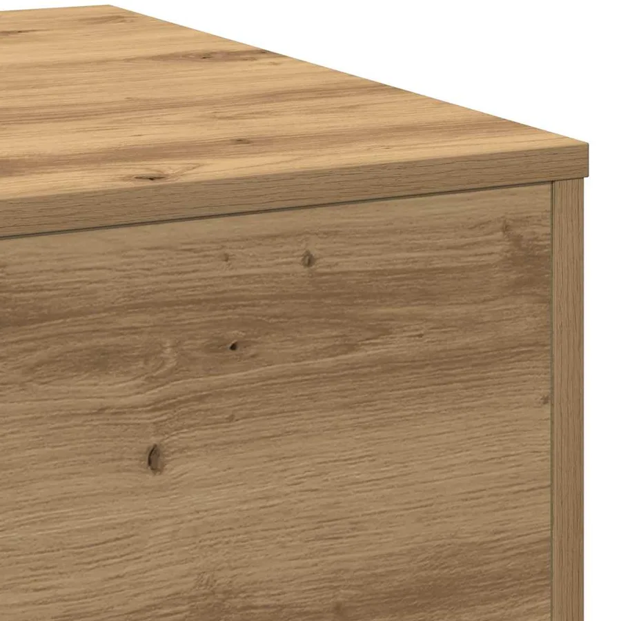 Table basse Chêne artisanal 80 x 80 x 31 cm - 8