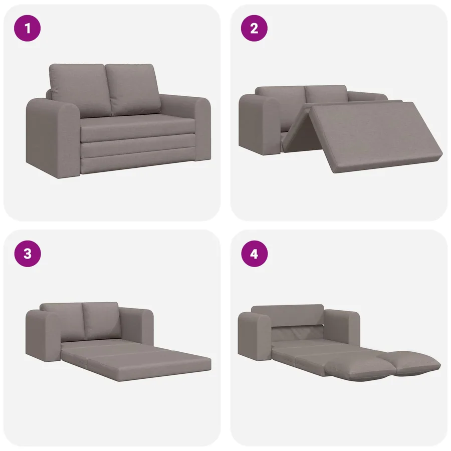 Canapé-Lit 60cm Taupe tissu - 8