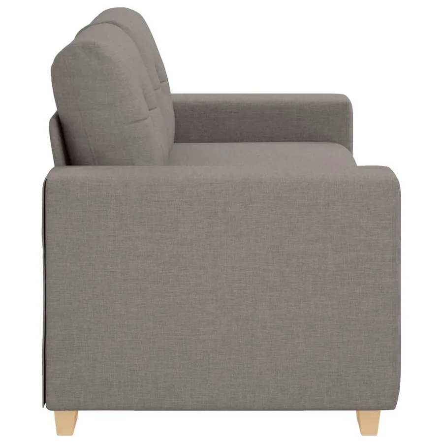 Canapé deux places taupe 180x77x82 cm en tissu - 5