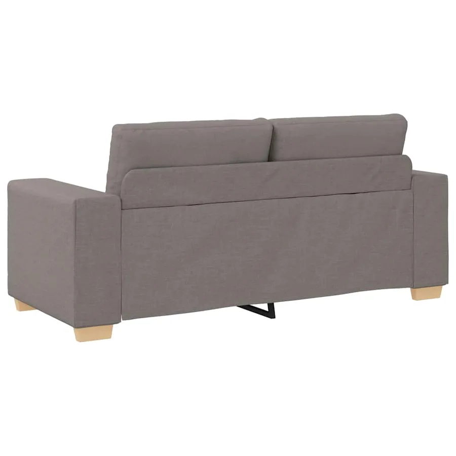 Canapé deux places taupe 180x77x82 cm en tissu - 6