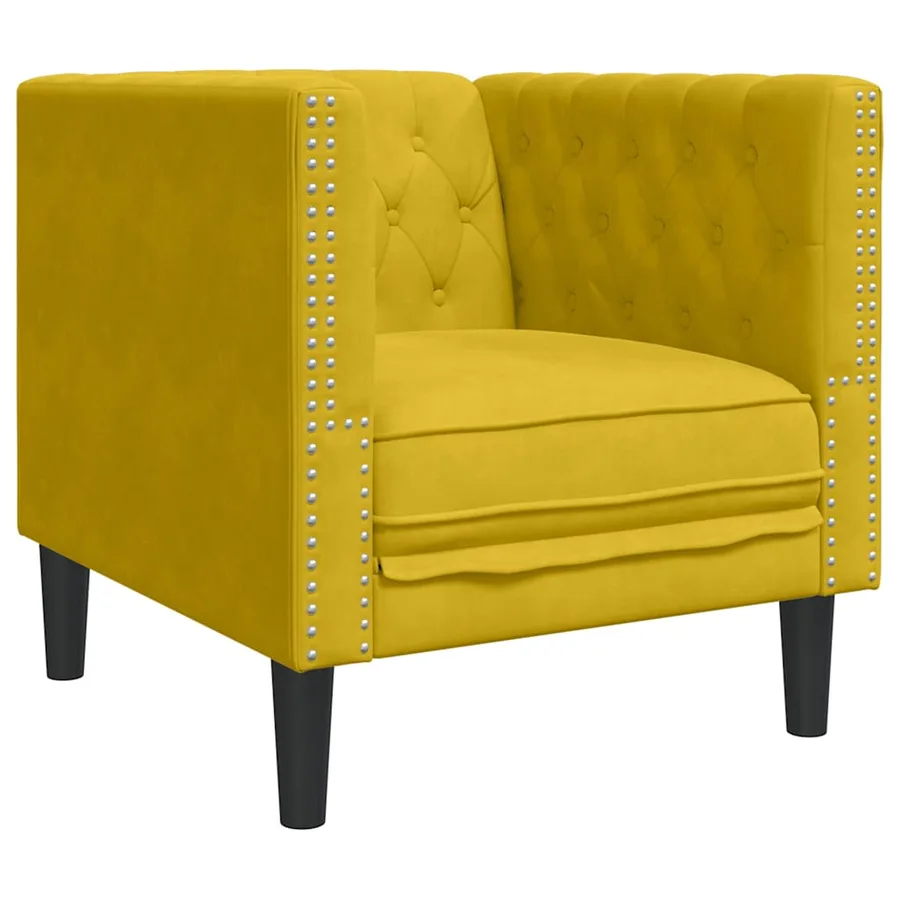 Ensemble de canapé Chesterfield et traversins 3 pcs velours - 6