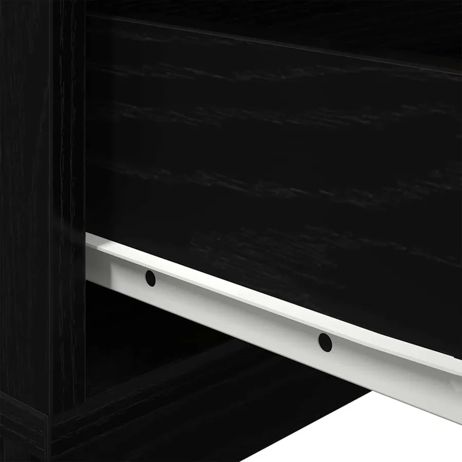 Cabinet de chevet avec tiroir Chêne noir 70 x 36 x 40,5 cm - 8