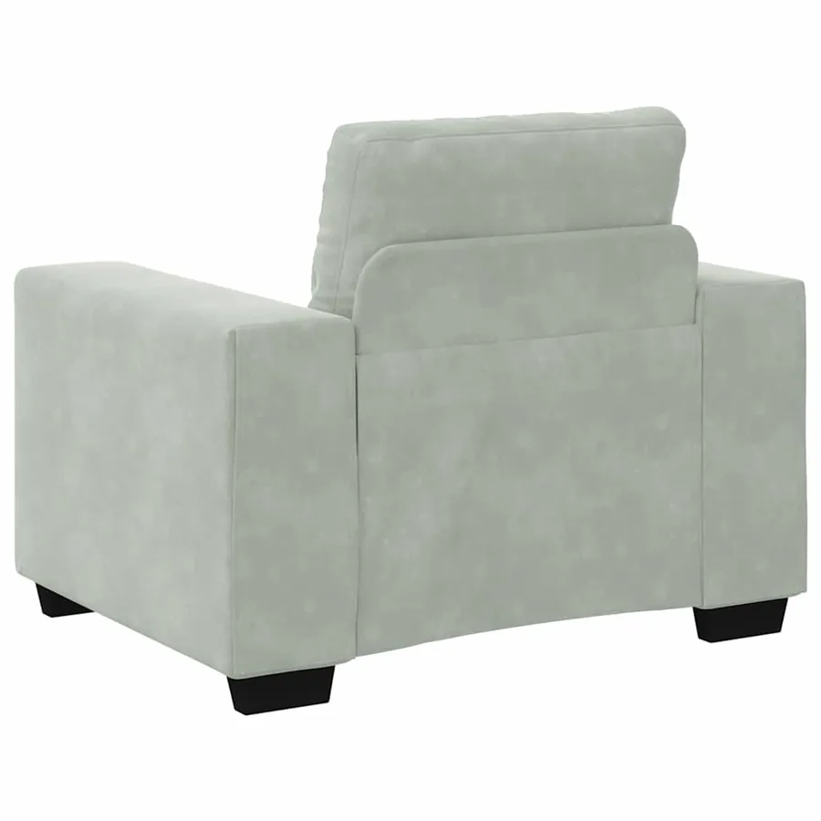 Ensemble de Canapés 3 pcs Gris clair 221 x 80 x 80 cm Velours - 7
