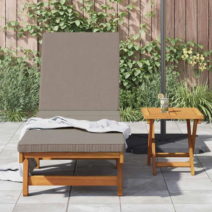 Transat 1-personne 2 pcs Marron Bois d'Acacia Massif - 3