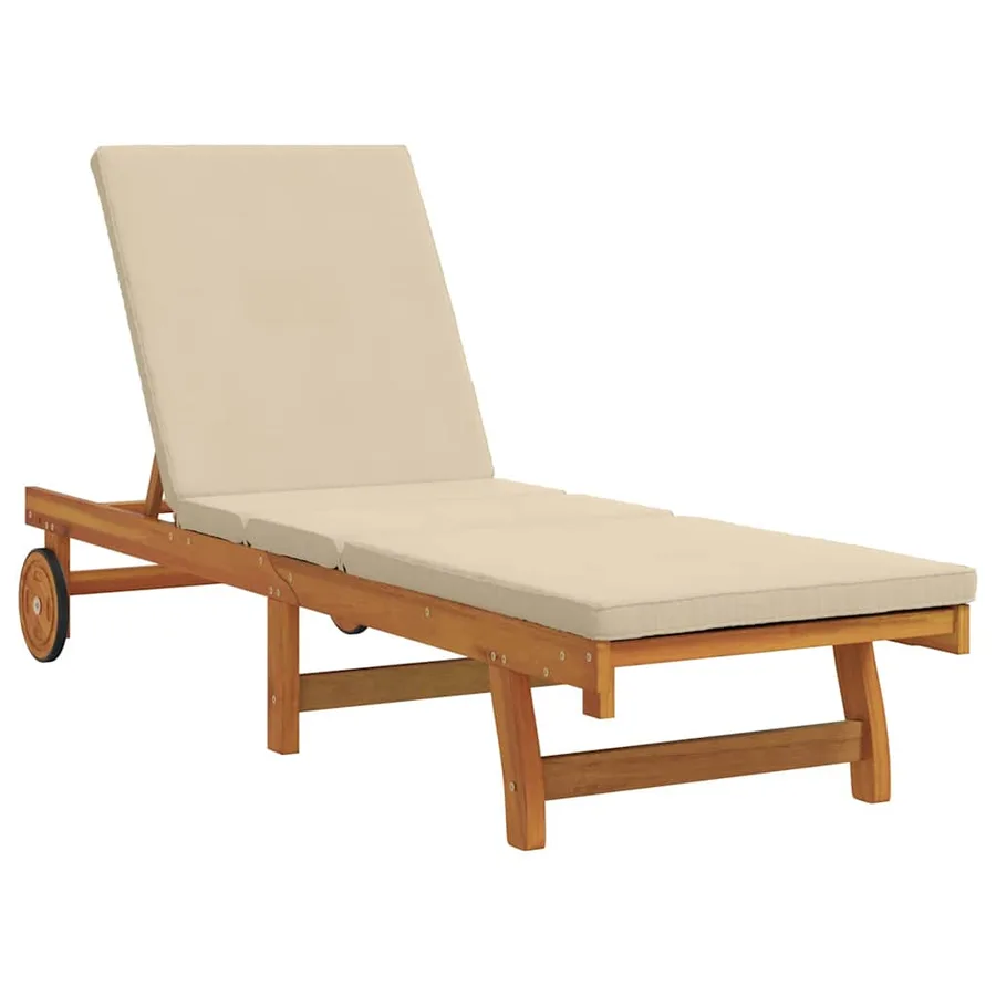 Transat 2-personne 3 pcs Marron Bois d'Acacia Massif - 4