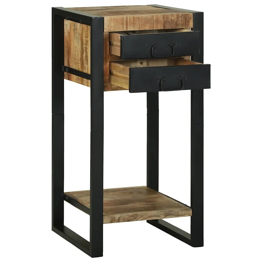 Table d'appoint Marron 40 x 40 x 80 cm Bois de mangue massif - 2