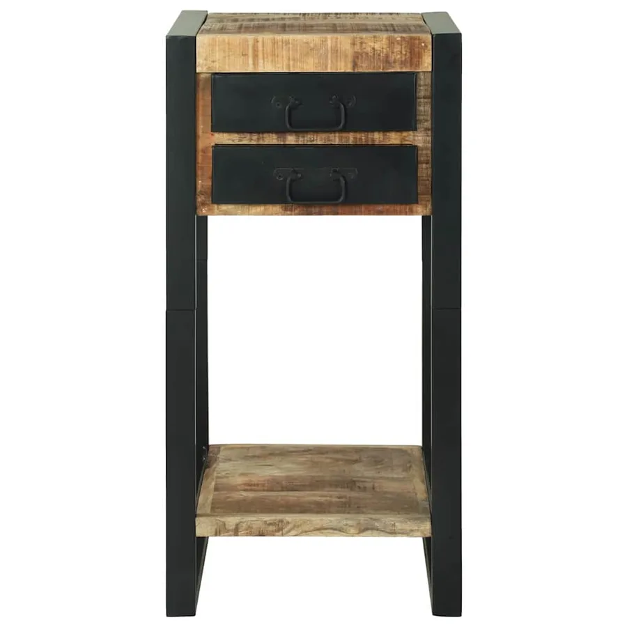Table d'appoint Marron 40 x 40 x 80 cm Bois de mangue massif - 5