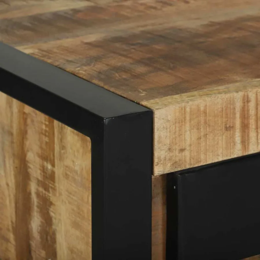 Table d'appoint Marron 40 x 40 x 80 cm Bois de mangue massif - 8