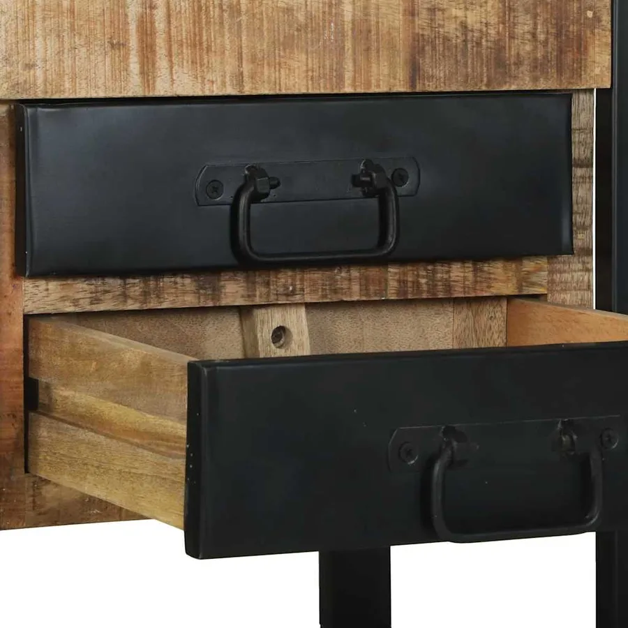 Table d'appoint Marron 40 x 40 x 80 cm Bois de mangue massif - 9
