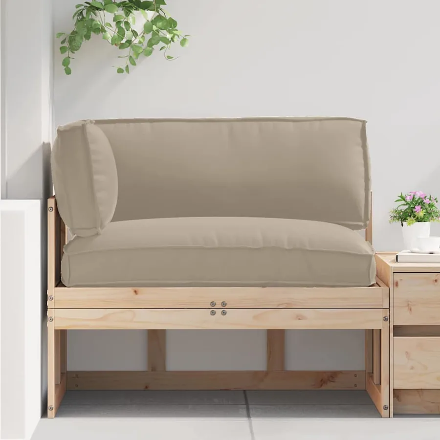 Set de coussins de palette 3 pcs Taupe Tissu Oxford