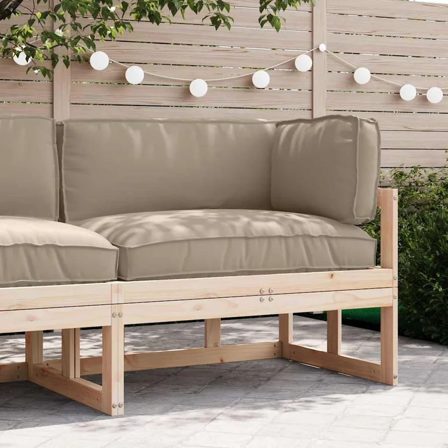 Set de coussins de palette 3 pcs Taupe Tissu Oxford - 3