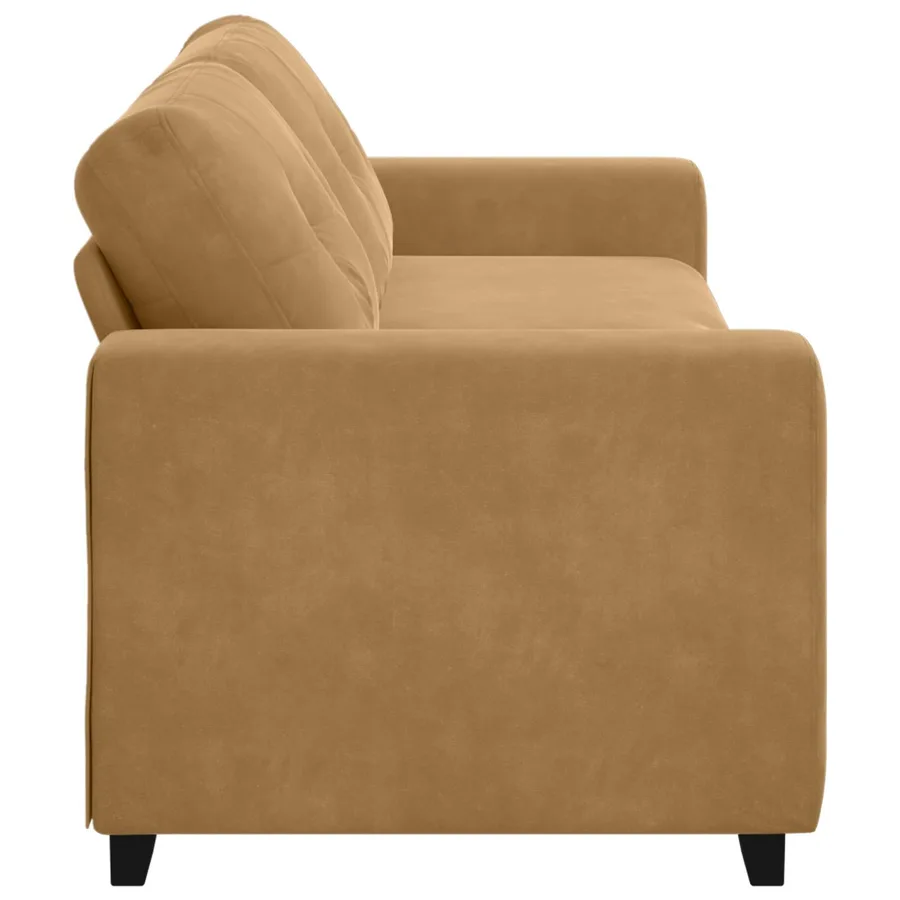 Canapé 3 places marron 180 cm velours - 3