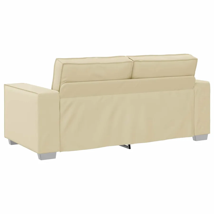 Canapé deux places Crème 180 cm Simili cuir - 6