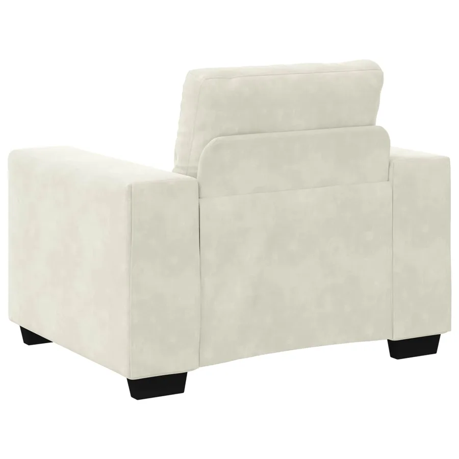 Ensemble de Canapés 3 pcs Crème 221 x 80 x 80 cm Velours - 7