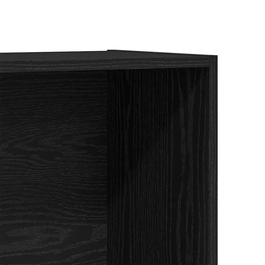 Bibliothèque en chêne noir 80x30x189 cm bois d'ingénierie - 8