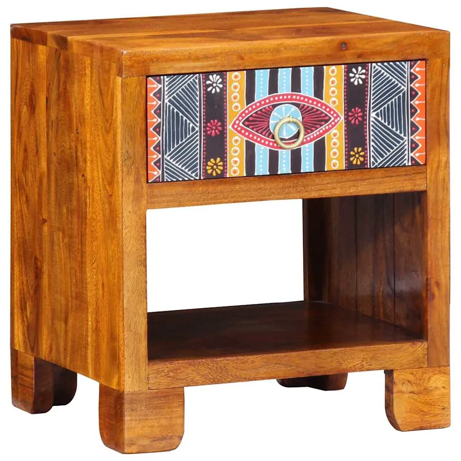 Buffet Multicolore 40 x 35 x 45 cm Bois d'acacia massif - 2