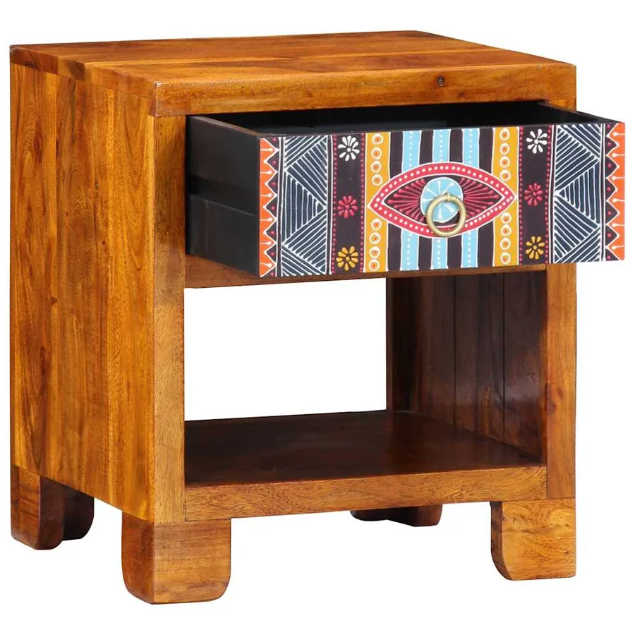 Buffet Multicolore 40 x 35 x 45 cm Bois d'acacia massif - 3