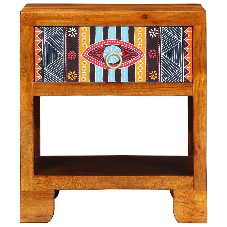 Buffet Multicolore 40 x 35 x 45 cm Bois d'acacia massif - 4