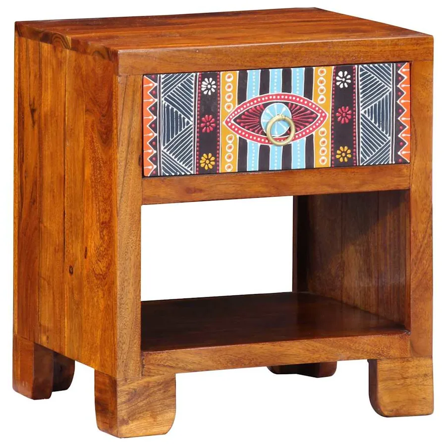 Buffet Multicolore 40 x 35 x 45 cm Bois d'acacia massif - 7