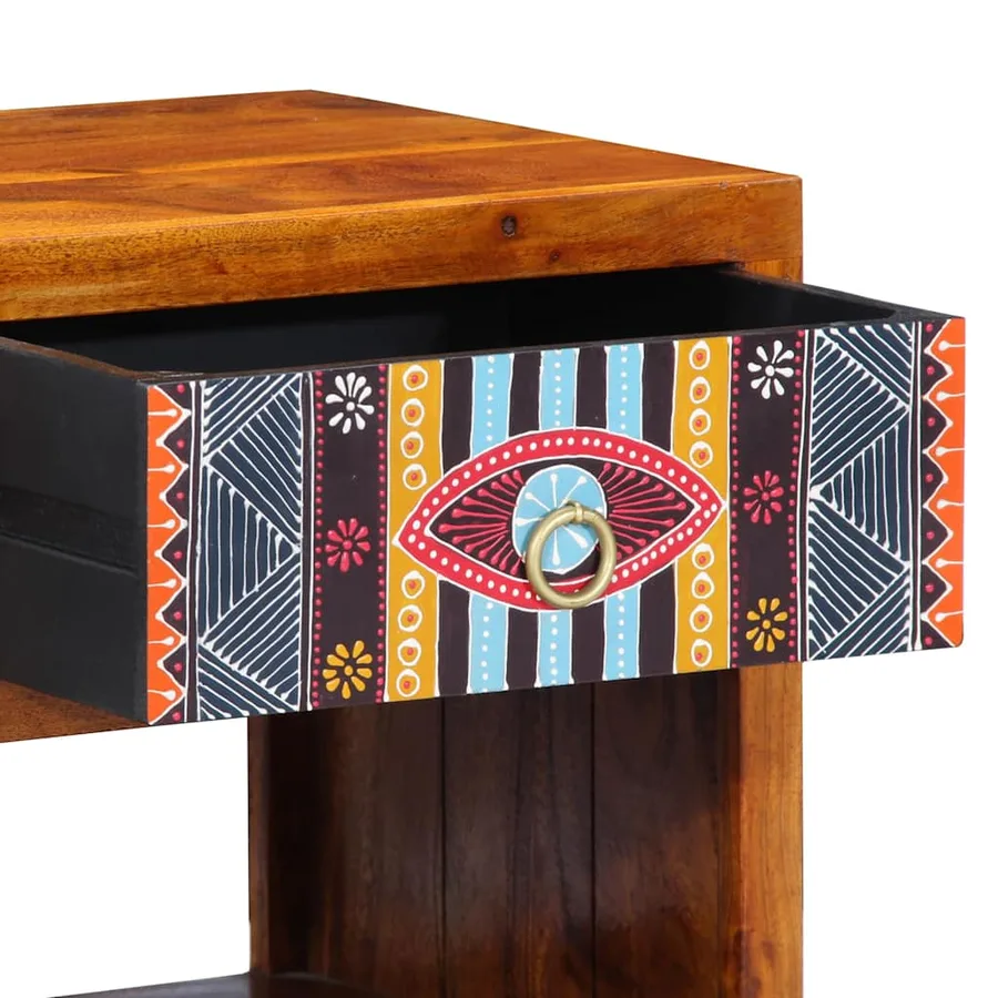 Buffet Multicolore 40 x 35 x 45 cm Bois d'acacia massif - 9