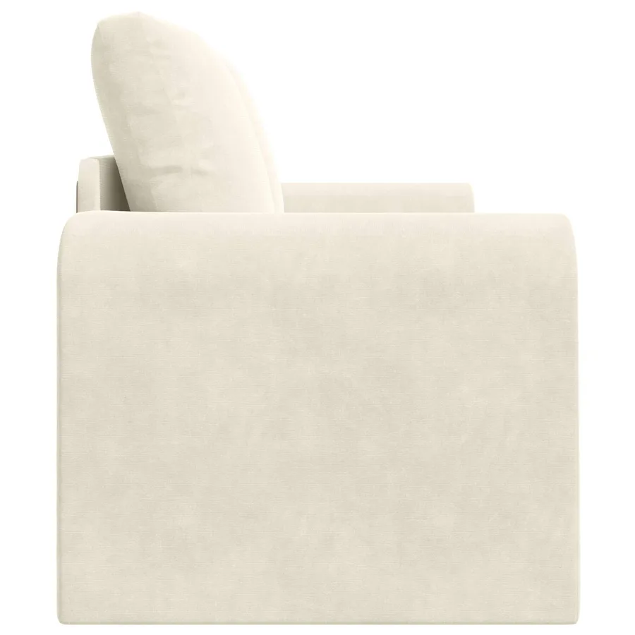 Canapé-Lit Crème 148 x 71 x 83 cm Velours - 6