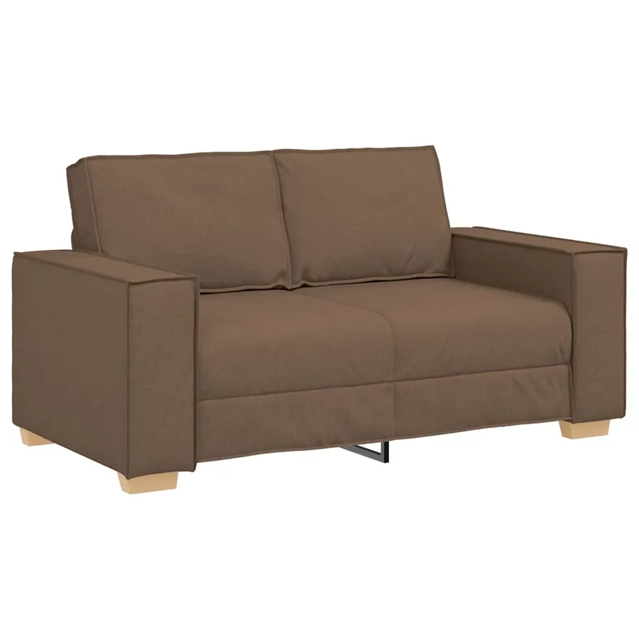 Canapé 3 pcs Marron 220 x 80 x 84 cm Tissu en lin mélangé - 5