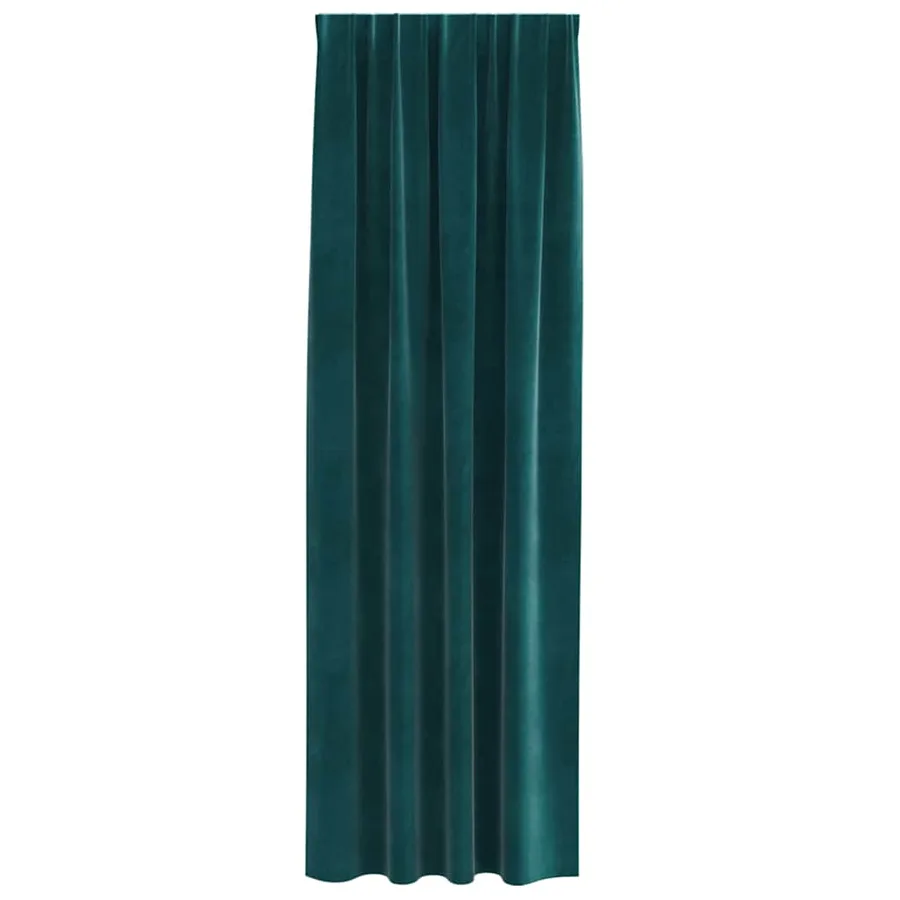Rideaux occultants 2 pcs Vert foncé 140 x 245 cm Velours - 4