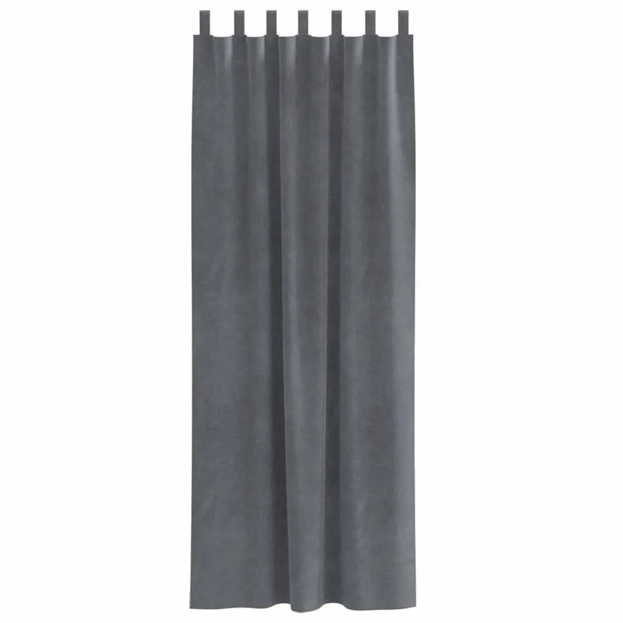 Rideaux occultants 2 pcs Gris clair 140 x 245 cm Velours - 4