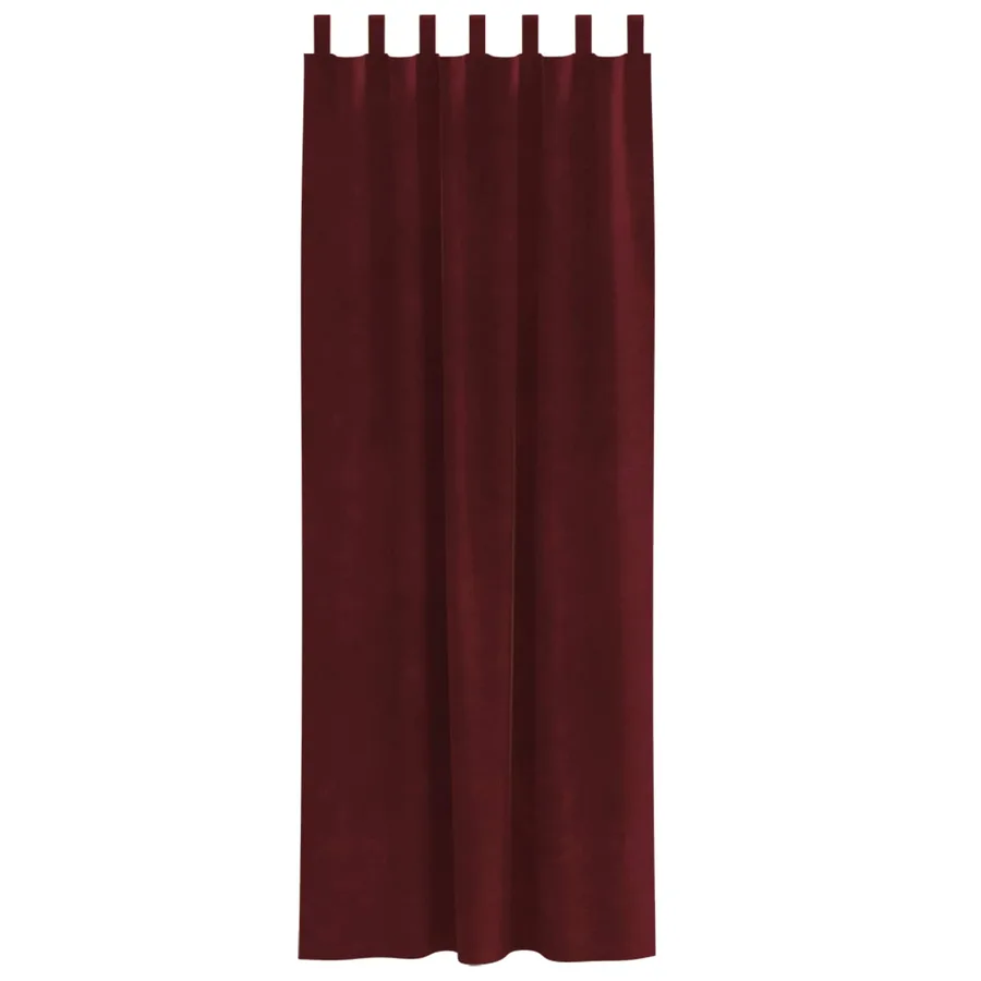 Rideaux occultants 2 pcs Bordeaux 140 x 245 cm Velours - 5