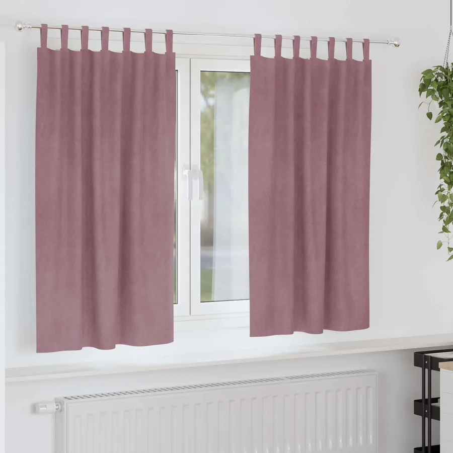 Rideaux occultants 2 pcs Rose foncé 140 x 175 cm Velours