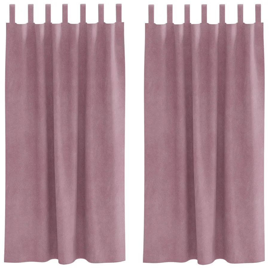 Rideaux occultants 2 pcs Rose foncé 140 x 175 cm Velours - 2