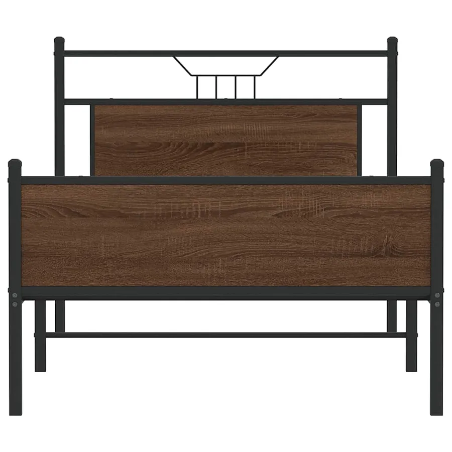 Cadre de lit sans matelas chêne marron 100x200 cm - 6