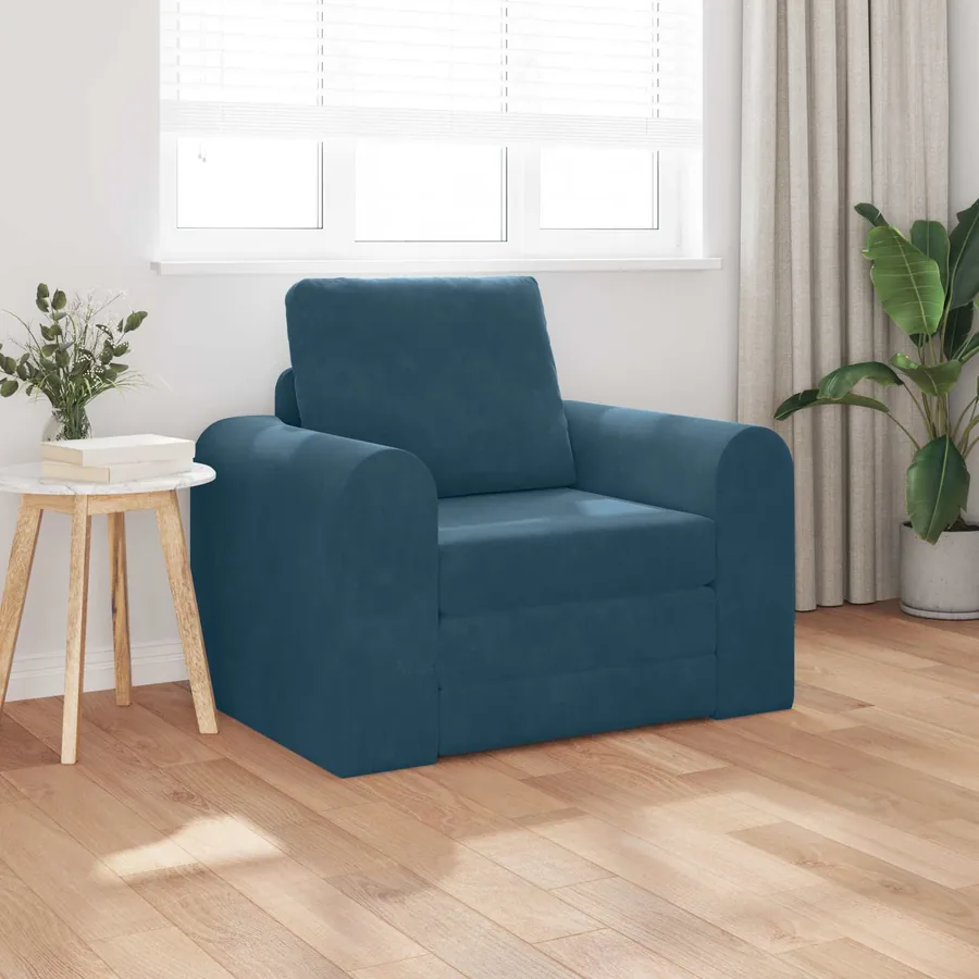 Canapé-Lit Bleu 98 x 71 x 83 cm Velours
