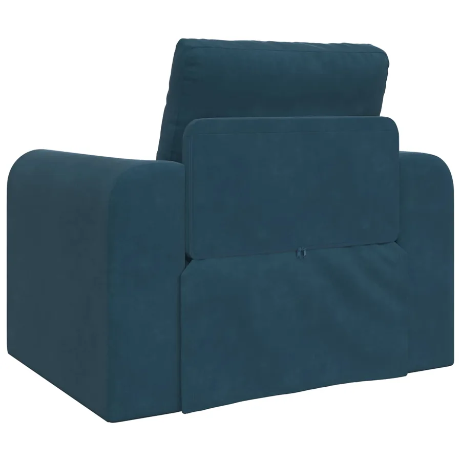 Canapé-Lit Bleu 98 x 71 x 83 cm Velours - 7