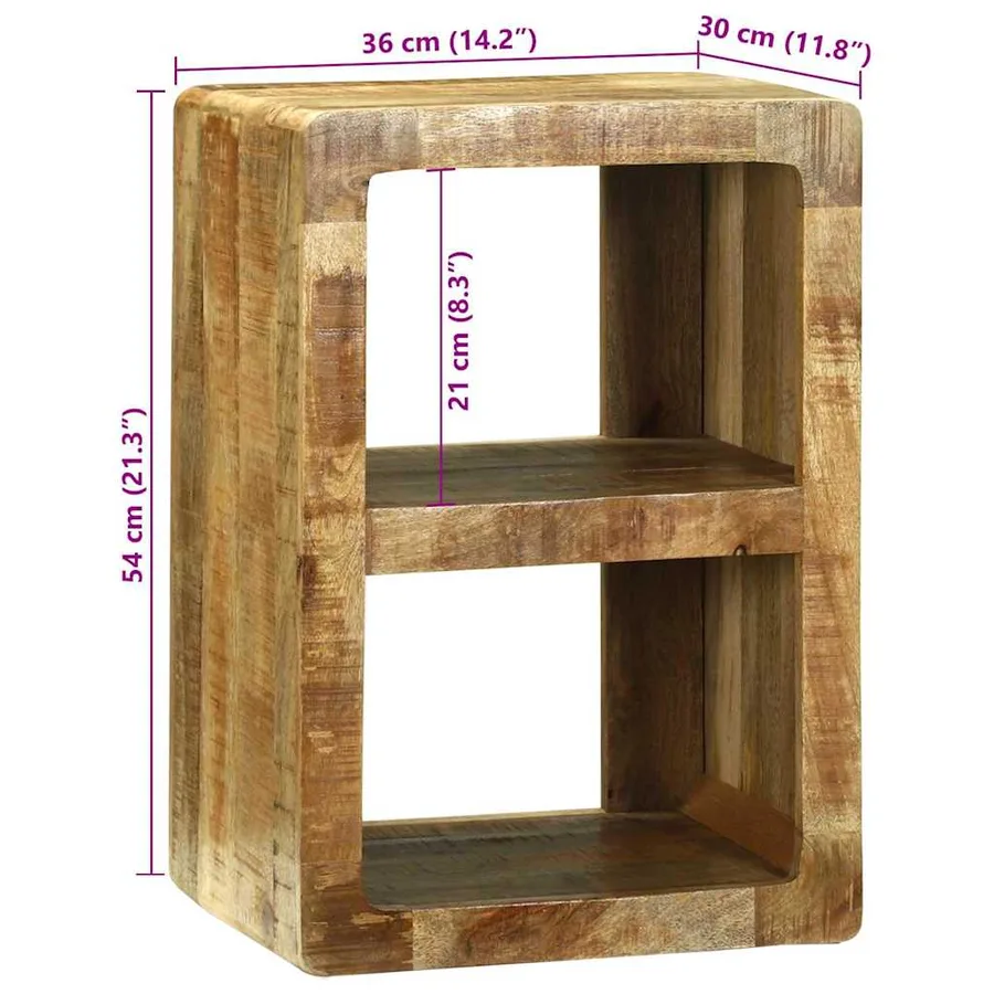 Meuble TV Marron 36 x 30 x 54 cm Bois de manguier massif - 11