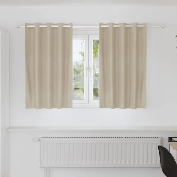 Rideaux occultants 2 pcs Crème 140 x 140 cm Velours